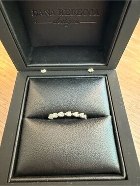 Dana Rebecca Designs Sophia Ryan Teardrop Diamond Ring in White Gold Size 6